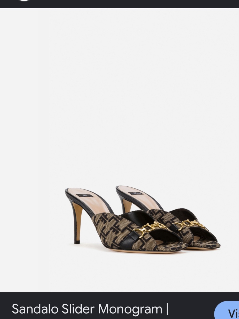 Elisabetta franchi sandalo slider monogram